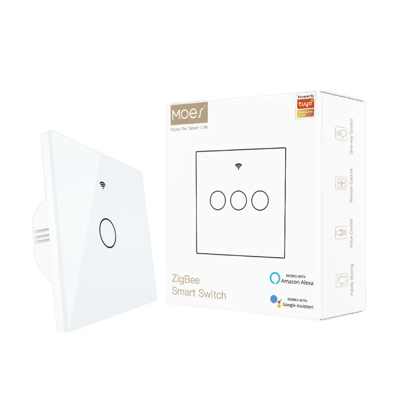 MOES crystal glass touch smart light switch for installer quotes