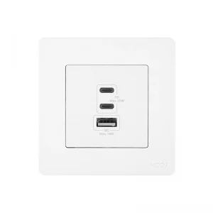 MOES Star Ring Series 30W Fast Charging PD3.0 Wall Electrical Outlet Charger GaN Socket