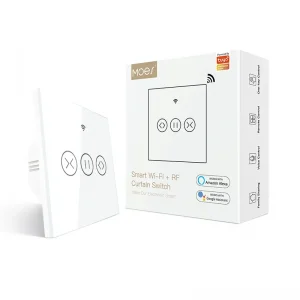Moes WiFi RF433 Smart Touch Panel Curtains Roller Blinds and Shutters Switch