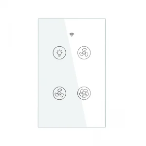 MOES  WiFi RF Smart Ceiling Fan Light 2/3 Way Muilti-Control Association Relay Status Backlight Switch OFF Smart Life/Tuya APP RF Remote Speed Contro