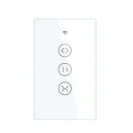 Moes WiFi RF433 Smart Touch Panel Curtains Roller Blinds and Shutters  Switch with Backlight, Compatible with Wireless Remote, Smart Life and Tuya App