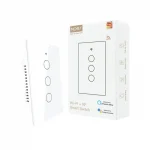 Moes WiFi+RF433 Smart Touch Wall Light Switch 1/2/3 Gang, White/Black/Gold, Smart Life/Tuya App, Alexa and Google Home Voice Control