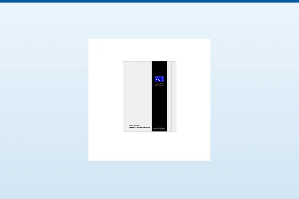 hybrid solar inverter — MOES official product with illustrative background (not a real site photo)